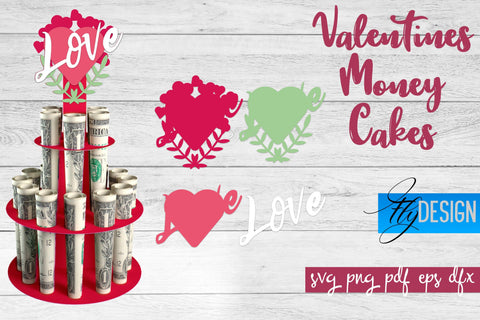 Valentine’s Day Money Cake SVG | Money Holder SVG Design | Gift SVG Design SVG Fly Design 
