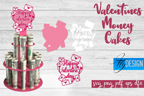 Valentine’s Day Money Cake SVG | Money Holder SVG Design | Gift SVG Design SVG Fly Design 