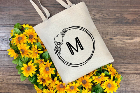 Valentines Day Monogram Frame SVG, Love Floral Frames, Digital File. SVG Elinorka 