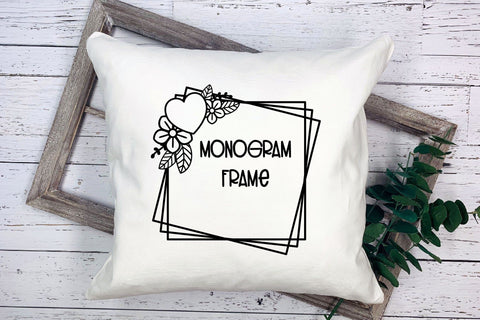 Valentines Day Monogram Frame SVG, Love Floral Frames, Digital File. SVG Elinorka 