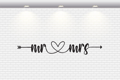 Valentine's Day - Mr Mrs - SVG, PNG, DXF, EPS SVG Elsie Loves Design 
