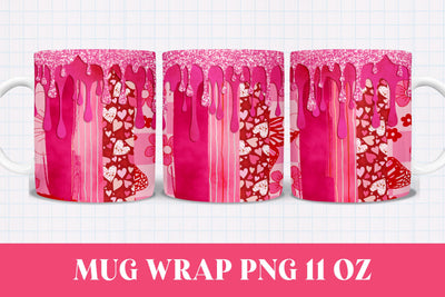 Valentine's Day Mug Wrap 11 OZ | Mug Sublimation Design Sublimation PixelKat 