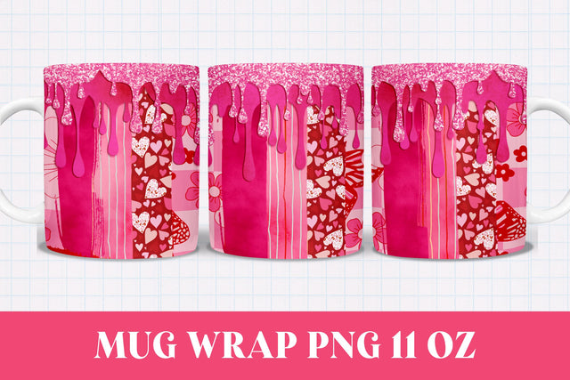 Valentine's Day Mug Wrap 11 OZ | Mug Sublimation Design Sublimation PixelKat 