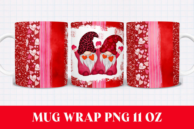 Valentine's Day Mug Wrap 11 OZ | Mug Sublimation Design Sublimation PixelKat 