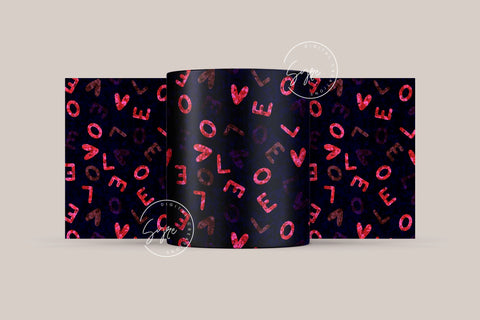 Valentine's day Mug Wrap, Red Heart Glitter Design, Sublimation Design PNG, Love Alphabets Mug, 11 & 15 Oz Mug Cricut Press Sublimation Wrap Sublimation Syre Digital Creations 