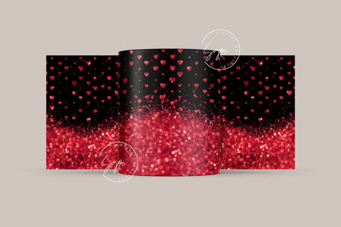 Valentine's day Mug Wrap, Red Heart Glitter Design, Sublimation Design PNG, Love Pattern Mug, 11 & 15 Oz Mug Cricut Press Sublimation Wrap Sublimation Syre Digital Creations 