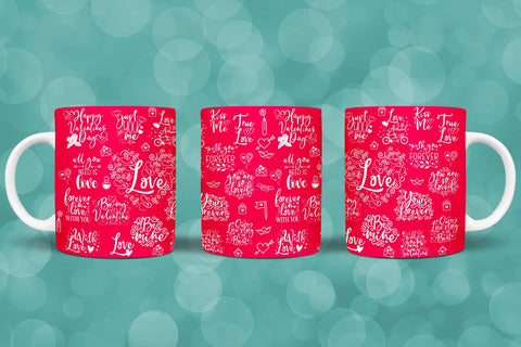 Valentines Day Mugs Wraps Sublimation I Valentines Mugs PNG Sublimation Happy Printables Club 