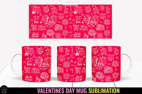 Valentines Day Mugs Wraps Sublimation I Valentines Mugs PNG Sublimation Happy Printables Club 