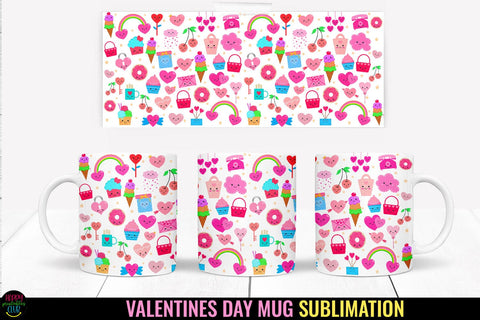 Valentines Day Mugs Wraps Sublimation I Valentines Mugs PNG Sublimation Happy Printables Club 