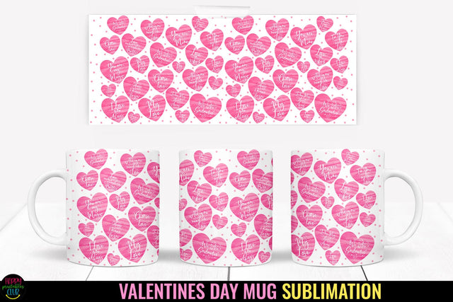 Valentines Day Mugs Wraps Sublimation I Valentines Mugs PNG Sublimation Happy Printables Club 