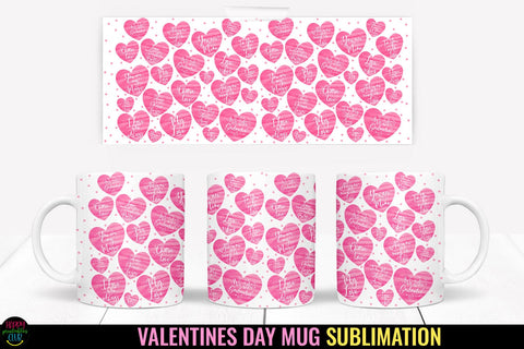 Valentines Day Mugs Wraps Sublimation I Valentines Mugs PNG Sublimation Happy Printables Club 