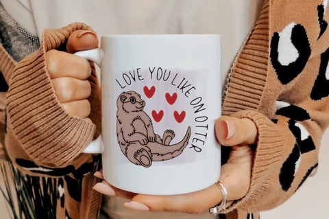 Valentines Day Otter Sublimation Sublimation Jagonath Roy 