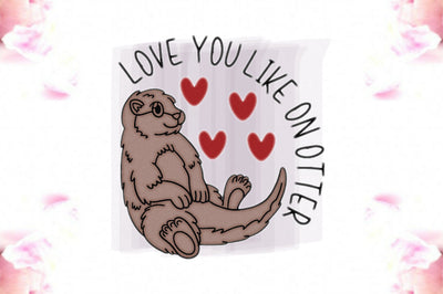 Valentines Day Otter Sublimation Sublimation Jagonath Roy 