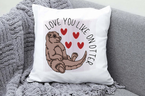 Valentines Day Otter Sublimation Sublimation Jagonath Roy 