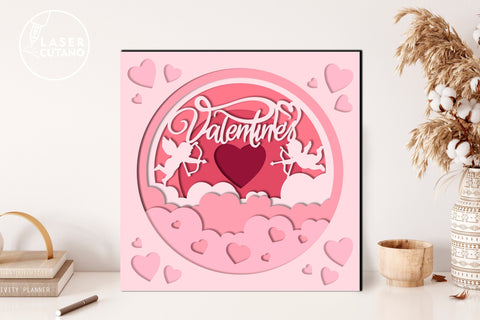 Valentines Day Paper Cut Template Gift SVG's Decoration Laser Cut Wood SVG LaserCutano 
