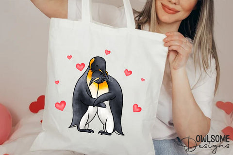 Valentine's Day Penguin Couple Love Sublimation Owlsome.Designs 