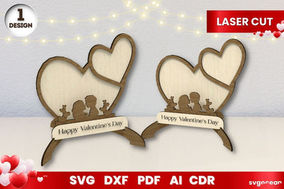 Valentines Day Photo Frame Multilayered Laser Cut File SVG SvgOcean 