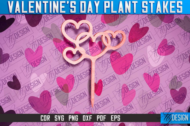 Valentine's Day Plant Stakes SVG v.1 | Valentine's Day SVG SVG Fly Design 
