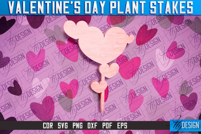Valentine's Day Plant Stakes SVG v.1 | Valentine's Day SVG SVG Fly Design 