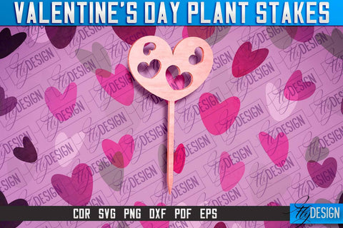 Valentine's Day Plant Stakes SVG v.1 | Valentine's Day SVG SVG Fly Design 