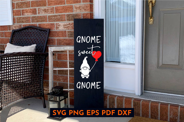 Valentines day porch sign. Vertical sign svg. Gnome SVG Angelina Semenova 