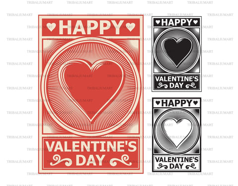 Valentine's day poster SVG TribaliumArtSF 