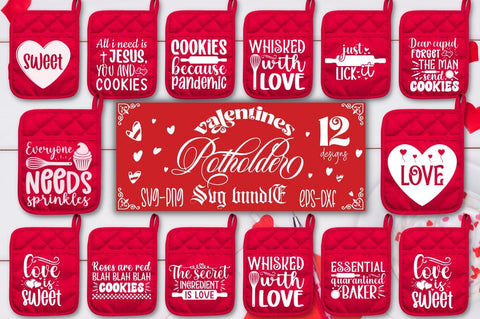 Valentines Day Pot Holder SVG Bundle SVG DESIGNISTIC 