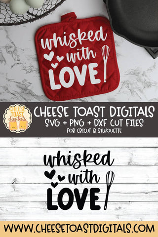 Valentine's Day Pot Holder SVG | Whisked With Love SVG Cheese Toast Digitals 