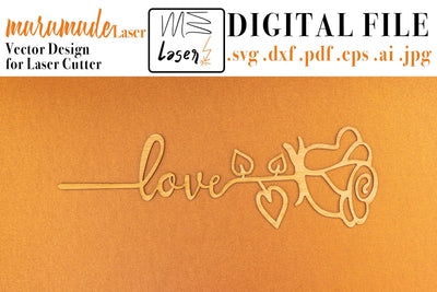 Valentine's Day Present Vector File for Laser Cutter. SVG MaramadeLaser 