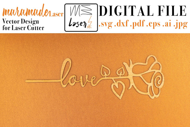 Valentine's Day Present Vector File for Laser Cutter. SVG MaramadeLaser 