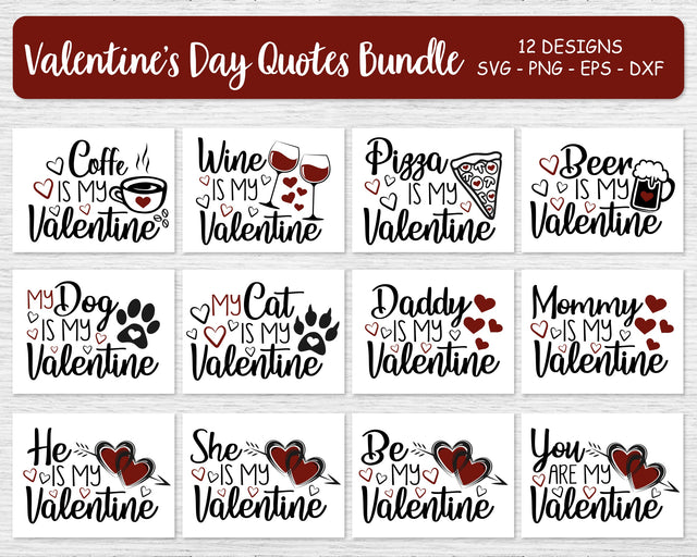 Valentine's Day Quotes Bundle Svg, Valentine Quotes Svg SVG SvgMonkeys 