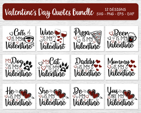 Valentine's Day Quotes Bundle Svg, Valentine Quotes Svg SVG SvgMonkeys 
