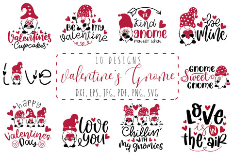 Valentine's Day Quotes Bundle, Valentine's Day Gnome SVG SVG dapiyupi store 