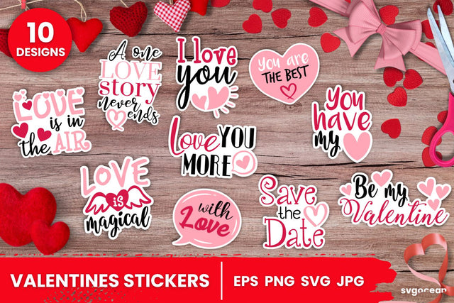 Valentine's Day Quotes Stickers SVG SvgOcean 