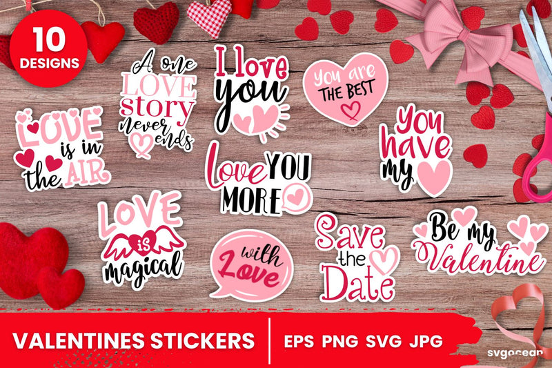 Valentine's Day Quotes Stickers SVG SvgOcean 