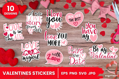 Valentine's Day Quotes Stickers SVG SvgOcean 