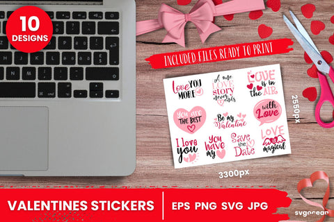 Valentine's Day Quotes Stickers SVG SvgOcean 
