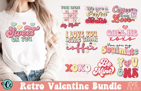 Valentines Day Retro SVG Bundle, Retro Valentine’s Day Sublimation SVG Crazy Craft 