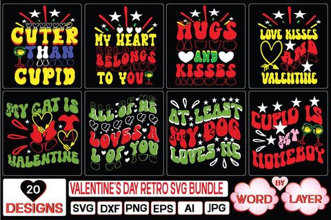 Valentine's Day retro SVG Bundle SVG Studio Innate 