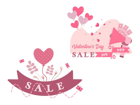 Valentine’s Day Sale Editable Vector Scene Creator SVG Arts By Naty 