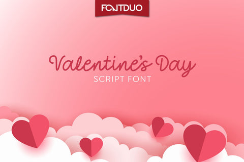 Valentine's Day Script Font FontDuo 