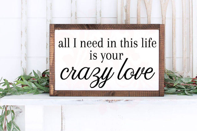 Valentines Day sign decor, Wedding SVG, Crazy Love Sign SVG, svg cut file , Love SVG cut file, cricut cut file, New Home Gift, DXF PNG SVG, Rustic Sign Decor, Farmhouse sign SVG, Home decor, Digital Art, Graphic Designs, Vector Art SVG Farmstone Studio Designs 