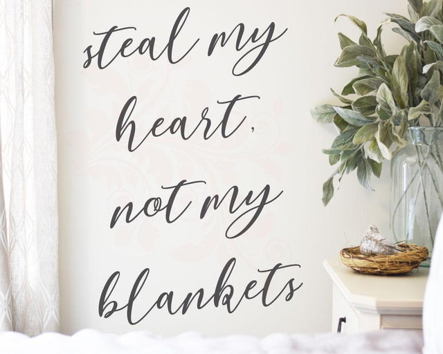 Valentines Day sign decor, Wedding SVG, Steal my heart not my blankets Sign SVG, Above bed wood sign cut file, svg cut file, Love SVG cut file, Entryway SVG cut file, cricut cut file, New Home Gift, DXF PNG SVG SVG Farmstone Studio Designs 