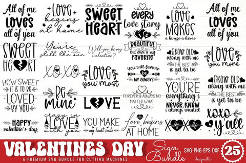 Valentines day Sign SVG Bundle SVG DESIGNISTIC 