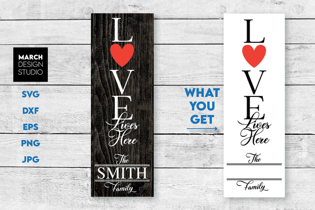 Valentines Day Sign SVG, Valentines Welcome Sign SVG, Front Door Valentines Day Sign SVG SVG March Design Studio 