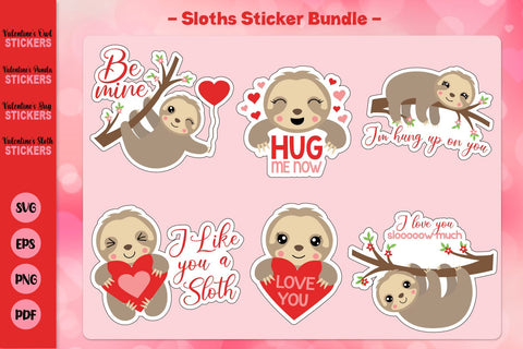 Valentine's Day Sticker Mega Bundle, Stickers Bundle, Valentines Stickers SVG SvgMonkeys 