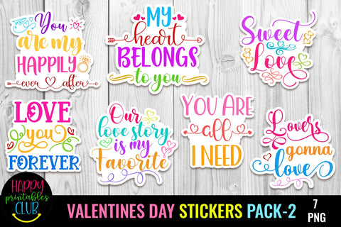 Valentine's Day Stickers 2- Printable Valentines Day Sticker SVG Happy Printables Club 