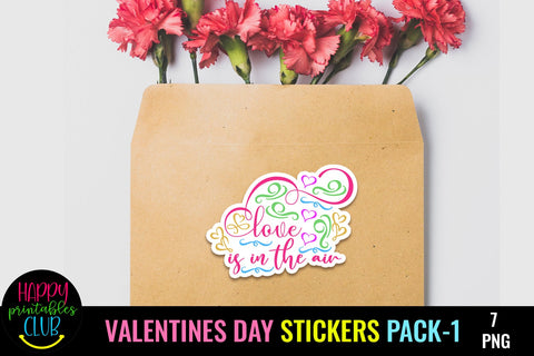 Valentine's Day Stickers- Printable Valentines Day Stickers SVG Happy Printables Club 