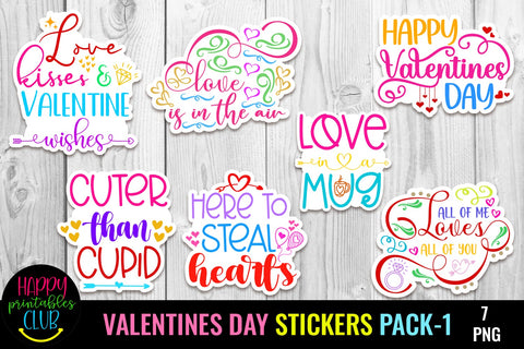 Valentine's Day Stickers- Printable Valentines Day Stickers SVG Happy Printables Club 