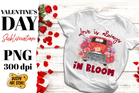 Valentine's Day sublimation Bundle. 6 Valentine's truck PNG Sublimation Yustaf Art Store 